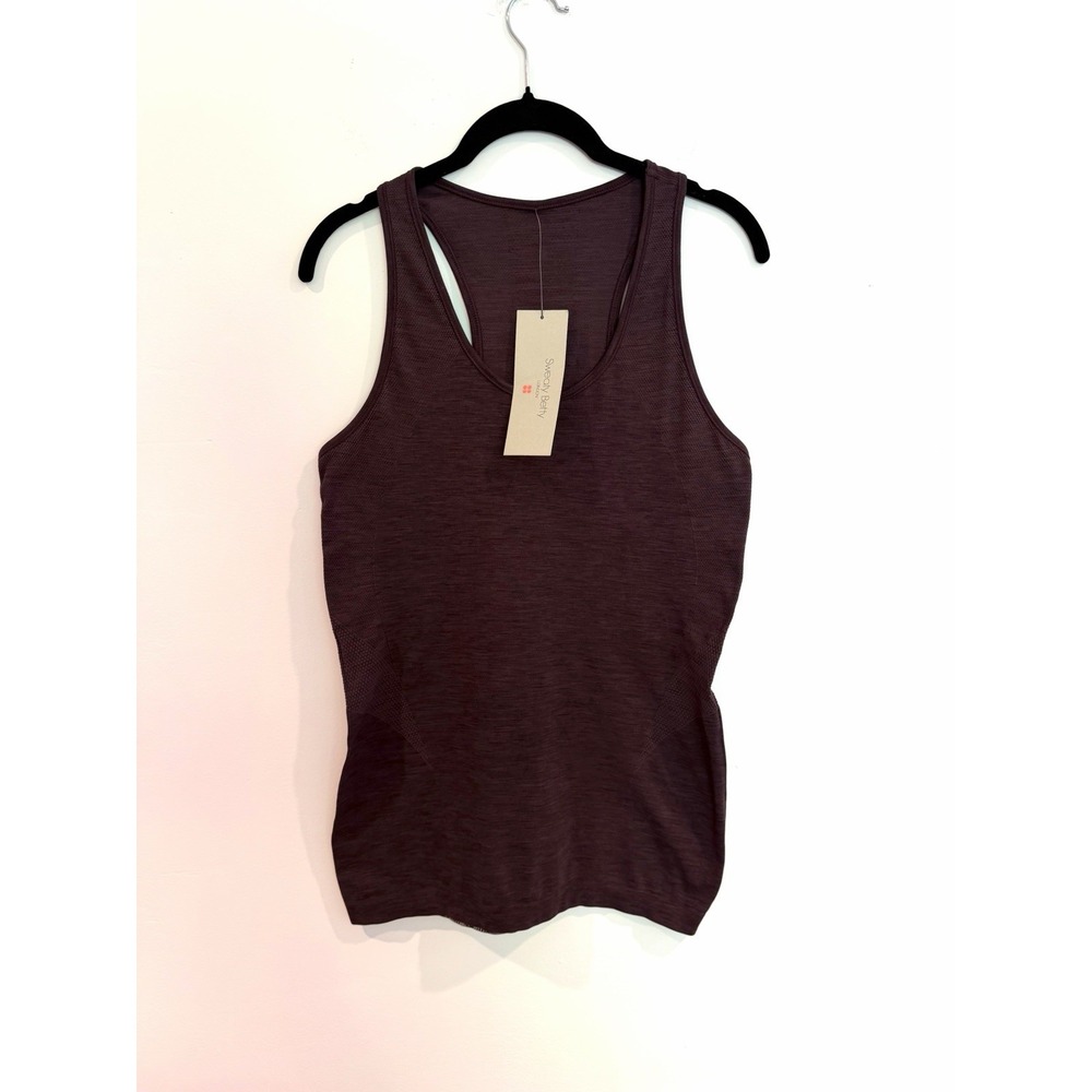 Sweaty Betty Workout Tank Athlete Seamless NWT Sz L Plum Stretch Racerback